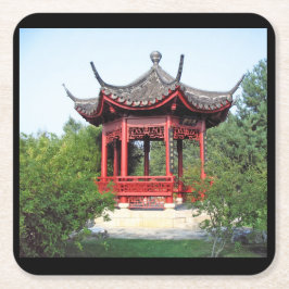 茶室中国のコースター スクエアペーパーコースター