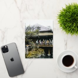 茶屋芸者ヴィンテージ 箔グリーティングカード