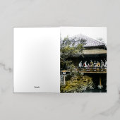 茶屋芸者ヴィンテージ 箔グリーティングカード (外側レイダウン)