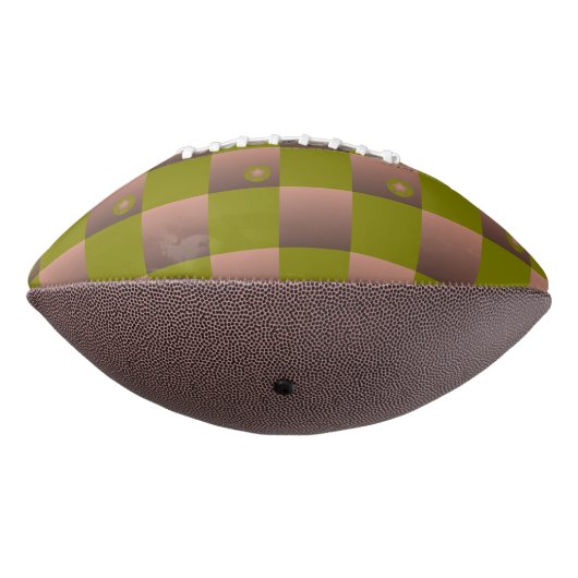 茶市松模様にとオリーブ色の緑の模様 アメリカンフットボール (回転270)