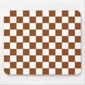 茶市松模様にと白 マウスパッド (正面)