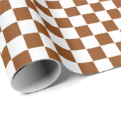 茶市松模様にと白 ラッピングペーパー (ロールコーナー)