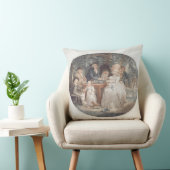 茶庭、Morlaの後の色の点刻法の版木、銅版、版画 クッション (椅子)