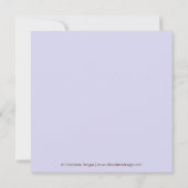 茶弓付きキリン型ベビーシャワー招待状 招待状 (裏面)