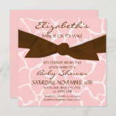 茶弓付きキリン型ベビーシャワー招待状 招待状 (正面/裏面)