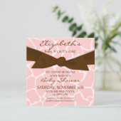 茶弓付きキリン型ベビーシャワー招待状 招待状 (スタンド正面)