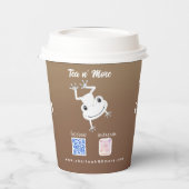 茶引用文カスタム紙コーヒーティー紙カップ 紙コップ (左)