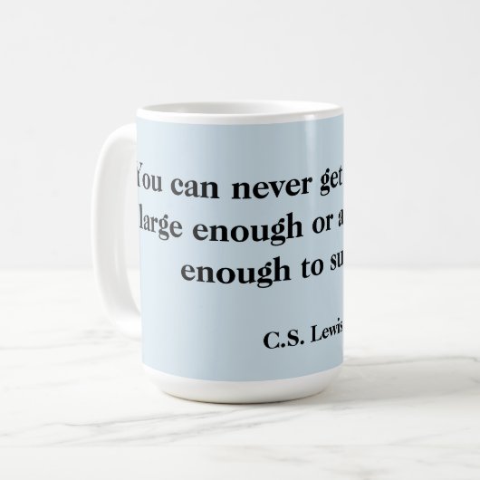茶引用語句のマグ- CSルイス コーヒーマグカップ (正面左)
