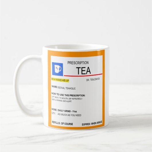 茶恋人のための茶規定のマグ コーヒーマグカップ (左)