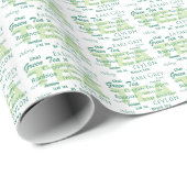 茶恋人茶は単語の雲をタイプします ラッピングペーパー (ロールコーナー)