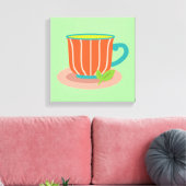 茶愛好家のためのペパーミント茶 キャンバスプリント (インサイチュ (リビング))