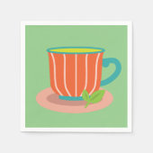 茶愛好家のためのペパーミント茶 スタンダードカクテルナプキン (正面)