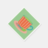 茶愛好家のためのペパーミント茶 スタンダードカクテルナプキン (角)