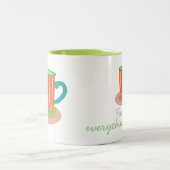 茶愛好家のためのペパーミント茶 ツートーンマグカップ (中央)