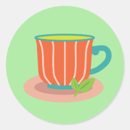 茶愛好家のためのペパーミント茶 ラウンドシール