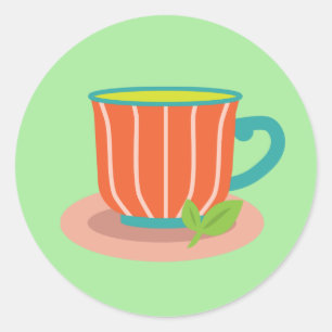 茶愛好家のためのペパーミント茶 ラウンドシール