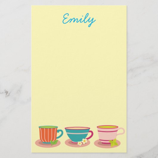 茶愛好家のためのペパーミント茶 便箋 (正面)