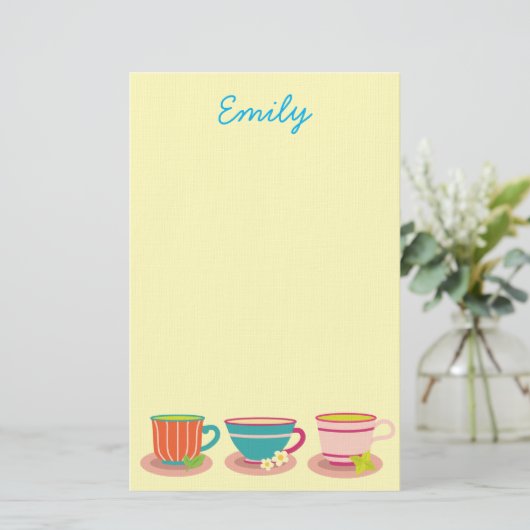 茶愛好家のためのペパーミント茶 便箋 (スタンド正面)