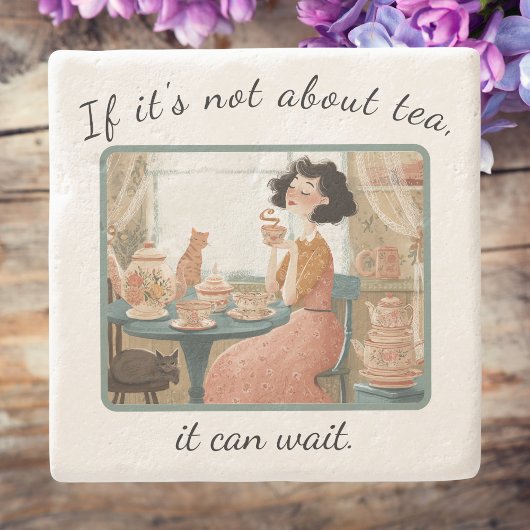 茶愛好家のための青石コースター ストーンコースター