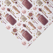 茶愛好家のコラージュ – 茶瓶とハーブ 薄葉紙 (詳細)