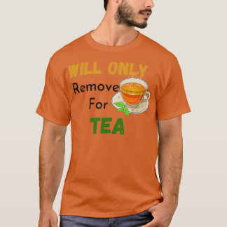 茶愛好家のティーポットのみ削除おもしろいする Tシャツ