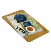 茶愛好家の設定フォトオーバーヘッドビューカスタム マグネット (右側)