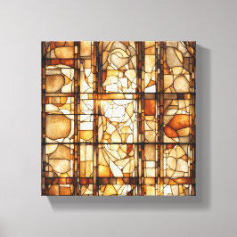 茶抽象芸術アート キャンバスプリント