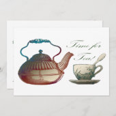 茶招待状の時間 招待状 (正面/裏面)