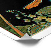 茶日本のヴィンテージドリンク広告アート ポスター (角)