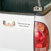 茶時間ステッカー バンパーステッカー (トラック上)