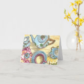 茶時間メッセージカード カード (黄色い花)