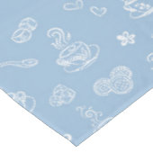 茶時間空気のような青 テーブルクロス (アングル)