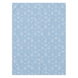 茶時間空気のような青 テーブルクロス