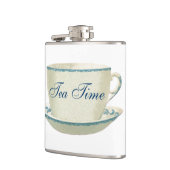 茶時間青いティーカップ フラスク (左)