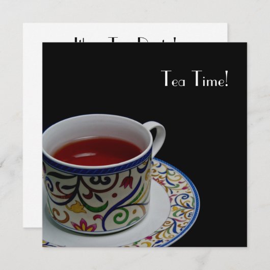 茶時間! 招待状 (正面/裏面)