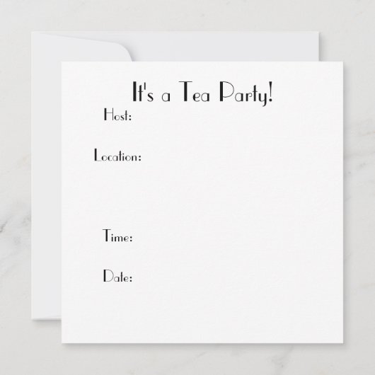 茶時間! 招待状 (裏面)