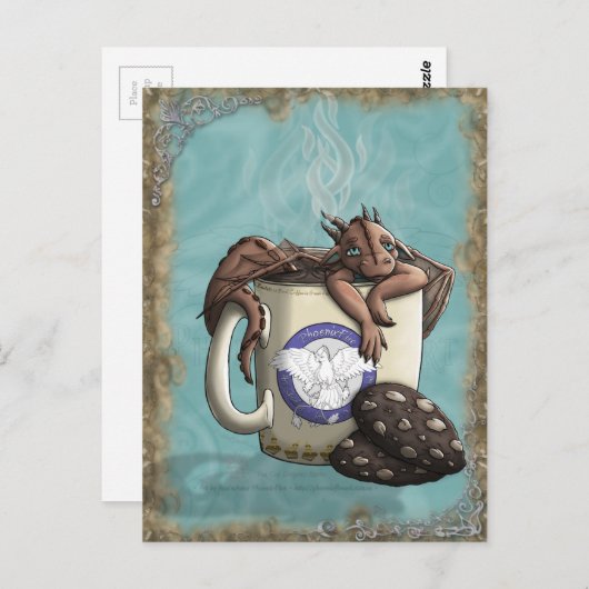 [茶杯竜] モカ ポストカード (正面/裏面)