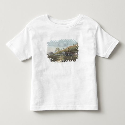 茶植わること(w/c紙で) トドラーTシャツ (正面)