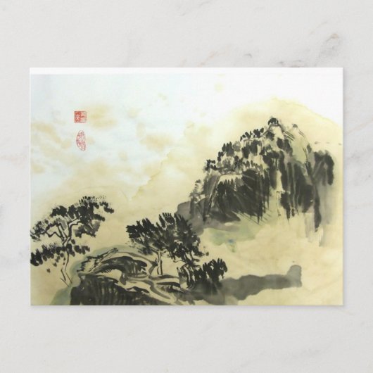 茶洗い風景はがき ポストカード (正面)