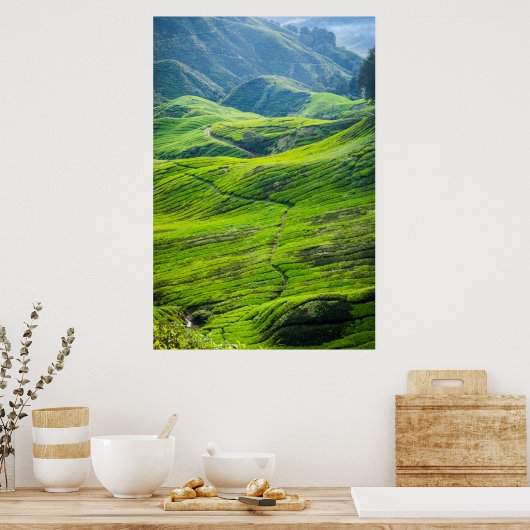茶畑の通り ポスター (キッチン)