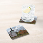 茶番のクリスマスコースター スクエアペーパーコースター (インサイチュ)