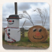 茶番のクリスマスコースター スクエアペーパーコースター (正面)