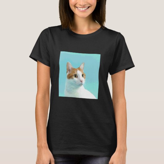 茶白猫_001 Tシャツ (正面)