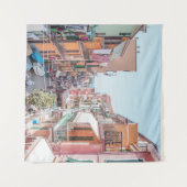 茶白色コンクリート建物 タペストリー (正面(横))