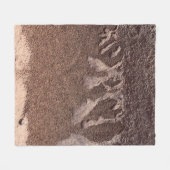 茶砂 フリースブランケット (正面(横))
