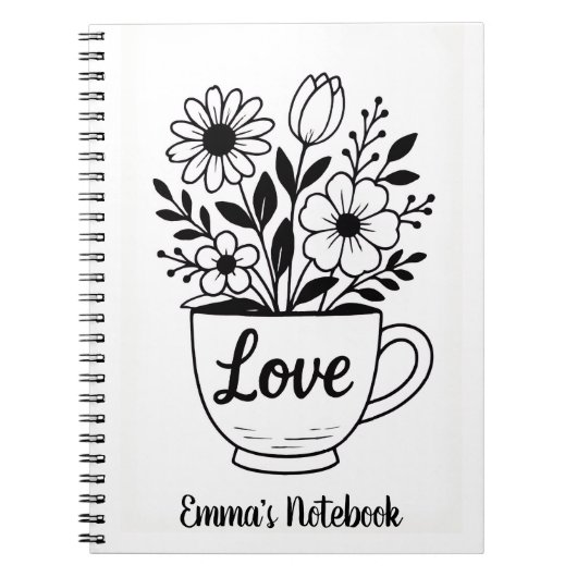 茶碗の花 ノートブック (正面)