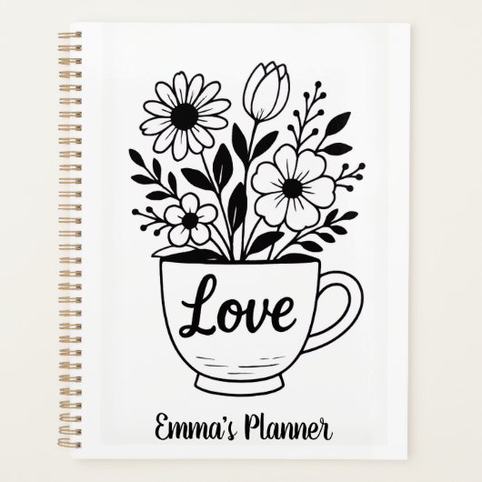 茶碗の花 プランナー手帳 (正面)