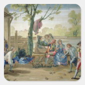 茶碗の遊び スクエアシール (正面)