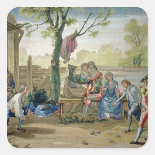 茶碗の遊び スクエアシール (正面)