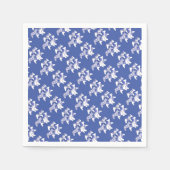 茶紙ナプキンズ用の青と白の馬 スタンダードカクテルナプキン (正面)